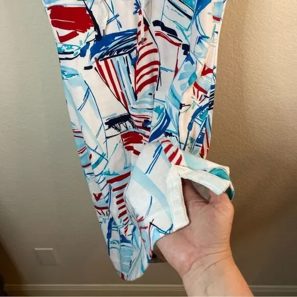 Chaps Red and Blue Nautical Dress Sz S - Picture 5 of 6